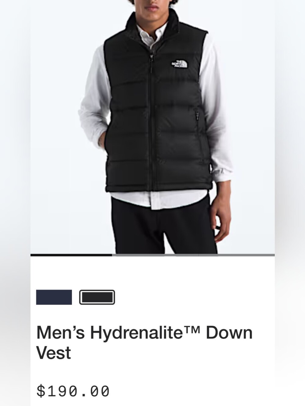 Like New Men's XL The North Face Classic Black Zip Up Puff Puffer Vest